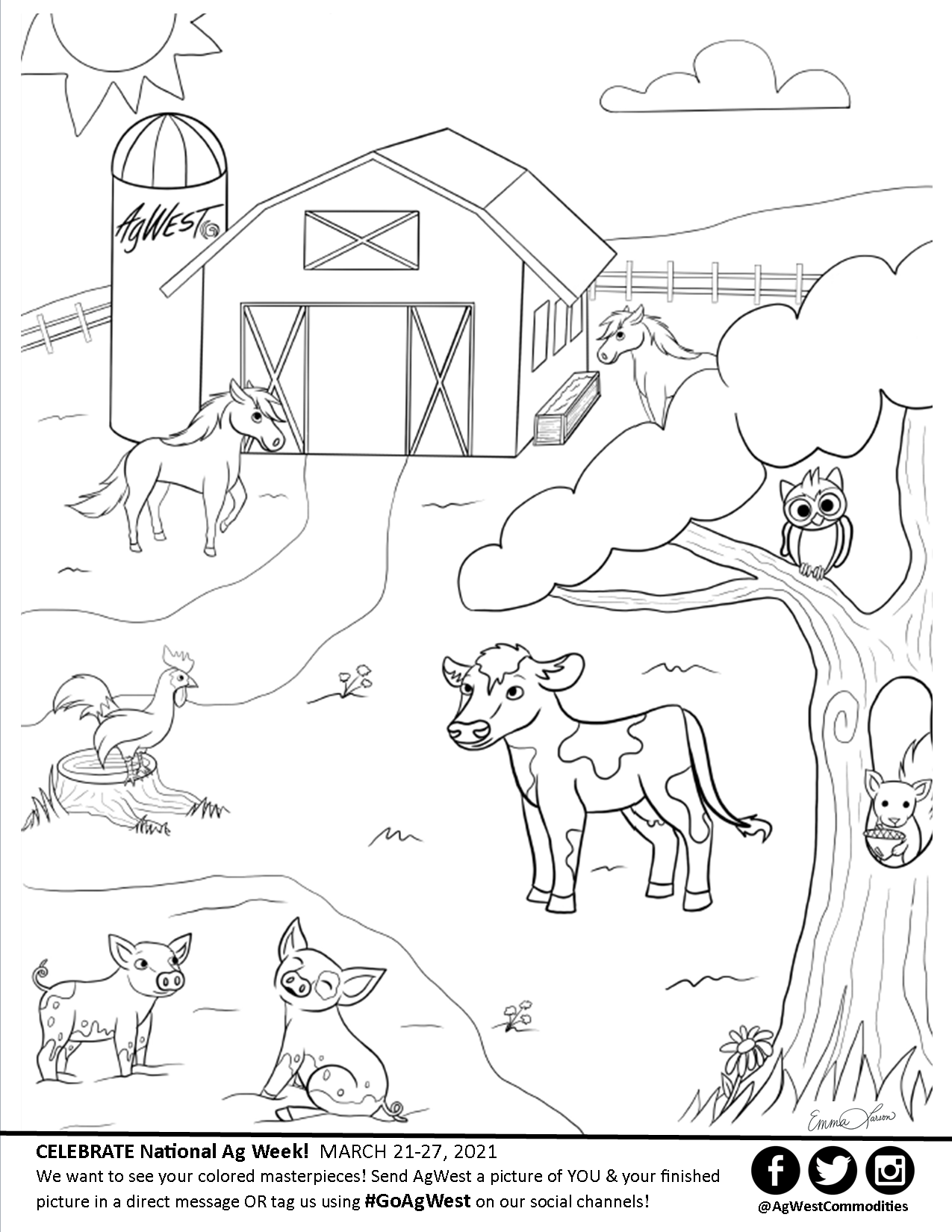 AgWest Commodities - Ag Week Coloring Pages